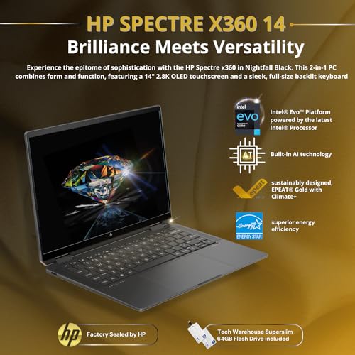 HP Spectre 14T x360 2-in-1 Laptop i7 16GB RAM 512GB SSD Touch O897067