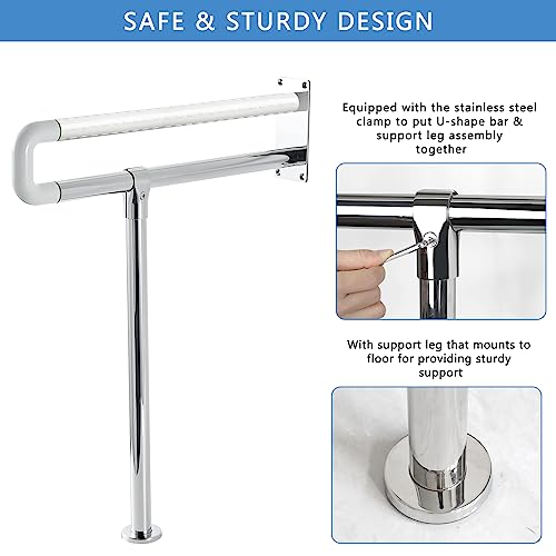 Toilet Grab Bar 23.6 Inch Bathroom Safety Rail for Elderly Seniors P81007