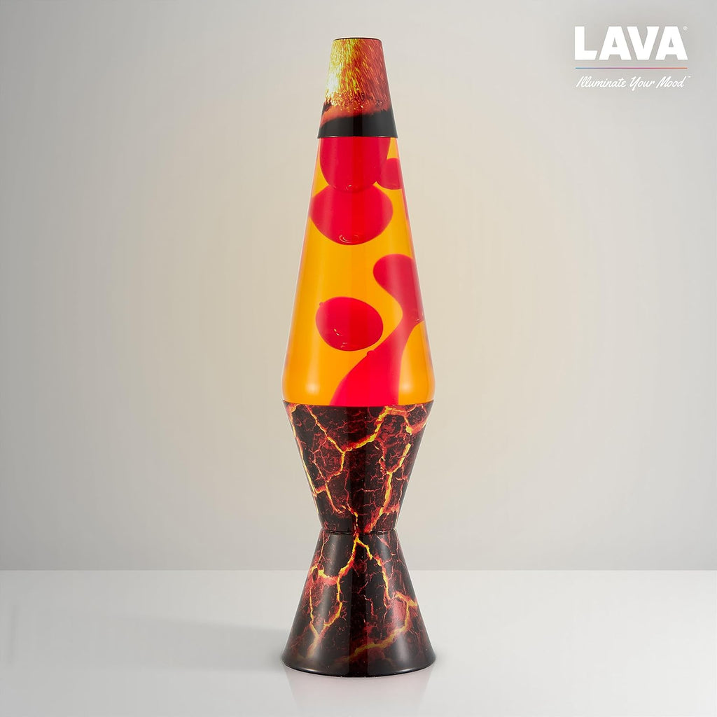 Lava® Lamp 14.5" Volcanic Crags Motion Light, Red Wax & Orange Liquid H99822