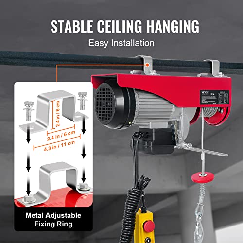 VEVOR Electric Hoist 2200LBS 110V with Remote Control Q127360
