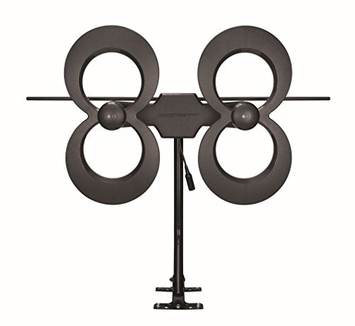 Antennas Direct ClearStream 2MAX Indoor Outdoor TV Antenna, UHF VHF, Multi-Directional, 60+ Mile Range, 4K 8K UHD NEXTGEN TV – w/ 20-inch Mast (Black)