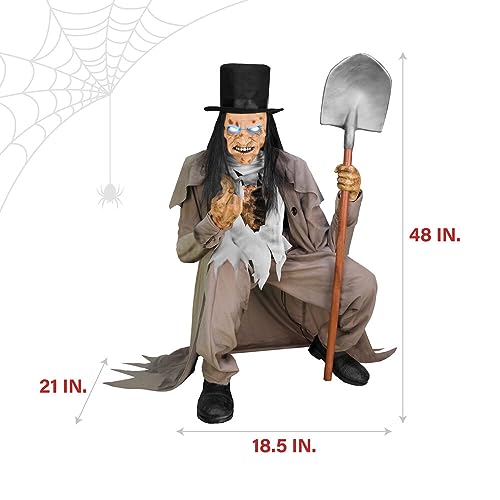 Haunted Hill Farm Soul Sucker Demon Reaper with Child by Tekky, Motion-Activated Halloween Animatronic Q202293