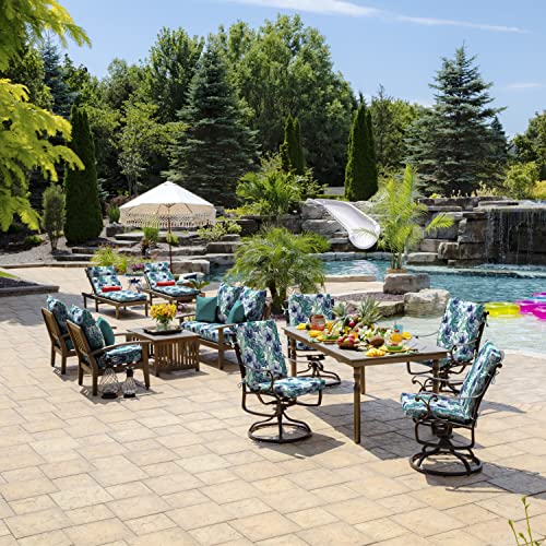ARDEN Outdoor Dining Chair Cushion 20 x 20 in Weather-Proof Fade Resistant Sapphire Blue J523
