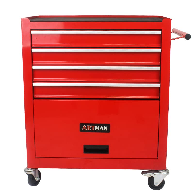 5-Drawer Rolling Tool Cart with Wheels, Black V51953