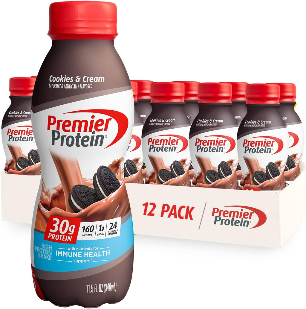 Premier Protein Shake Cookies & Cream and Vanilla, 30g Protein, 12 Pack R566
