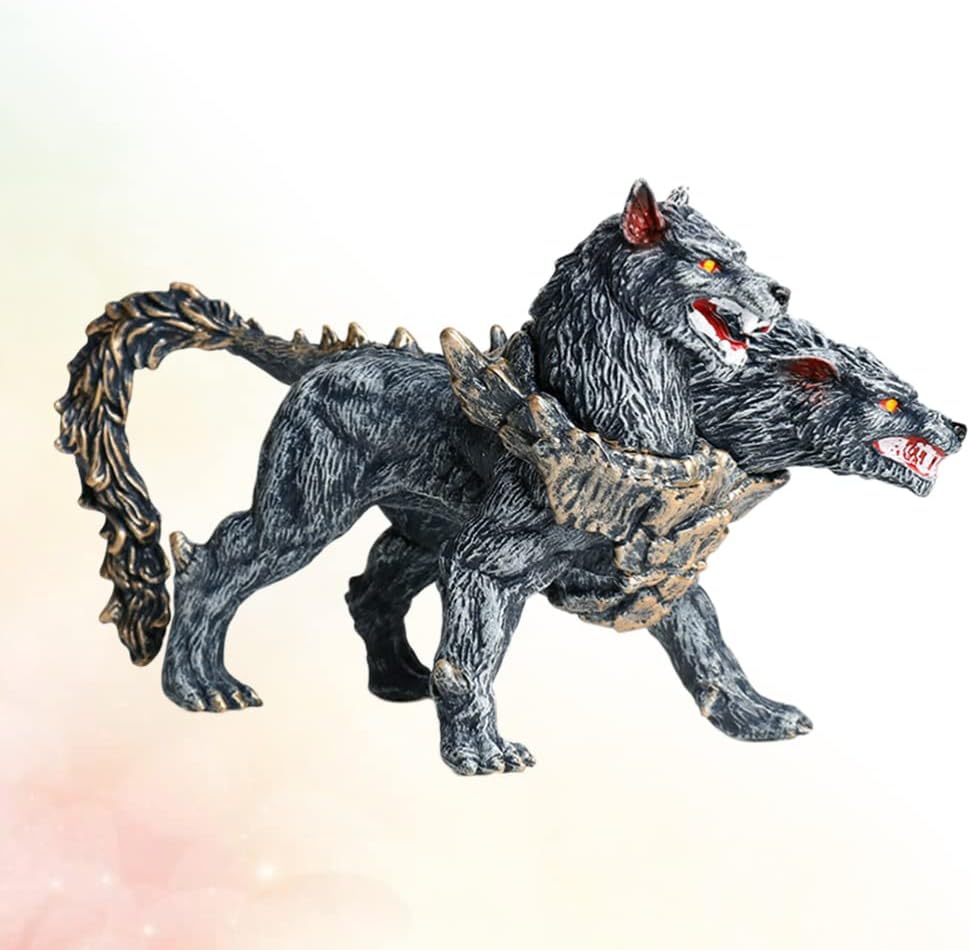 Greek Guardian Hydra Cerberus Statue Hound Figurine Sculpture Y2356