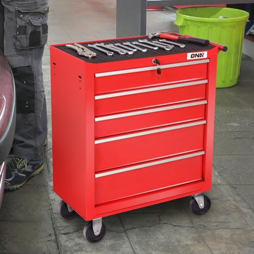 DNA MOTORING 7-Drawer Rolling Tool Cabinet Chest with Keyed Locking System, Green M137