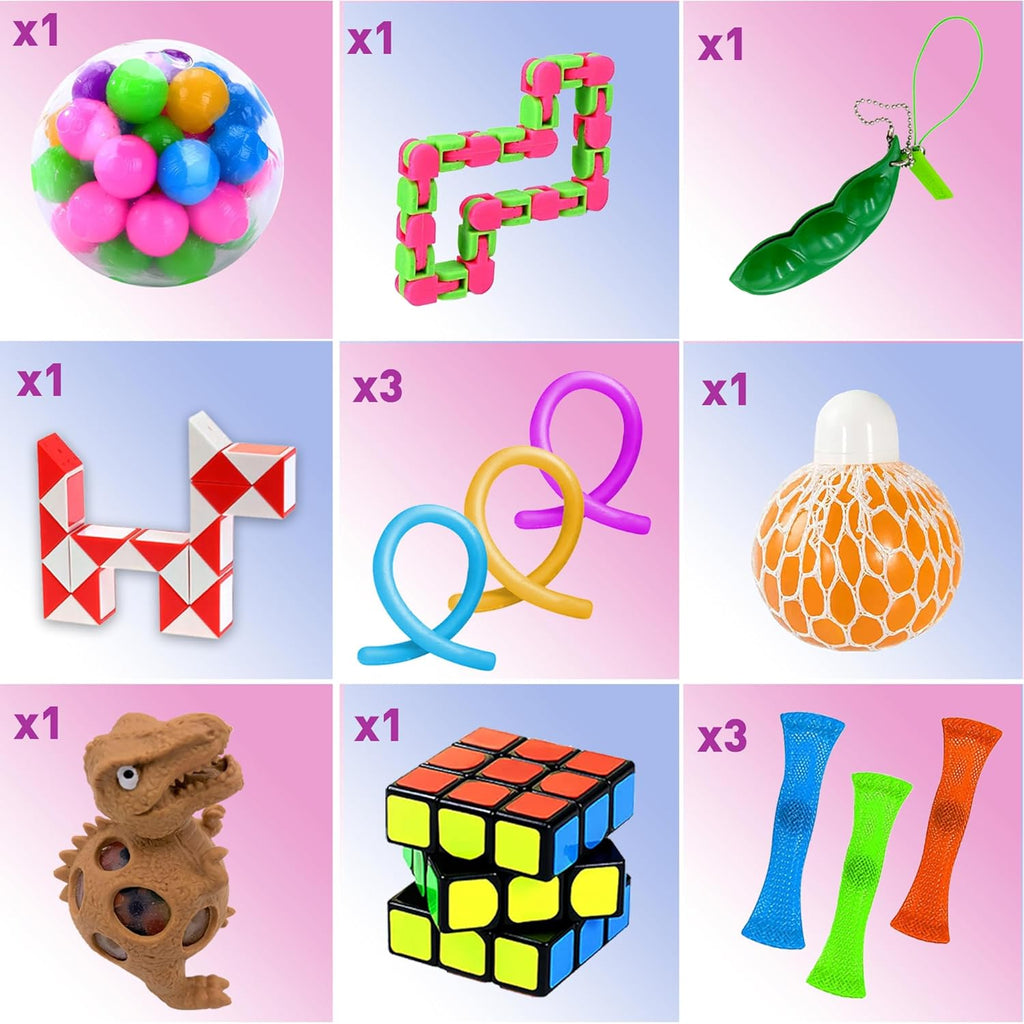 Sensory Fidget Toys Pack - 35pcs Stress Relief Anti Anxiety Toys for Kids L742