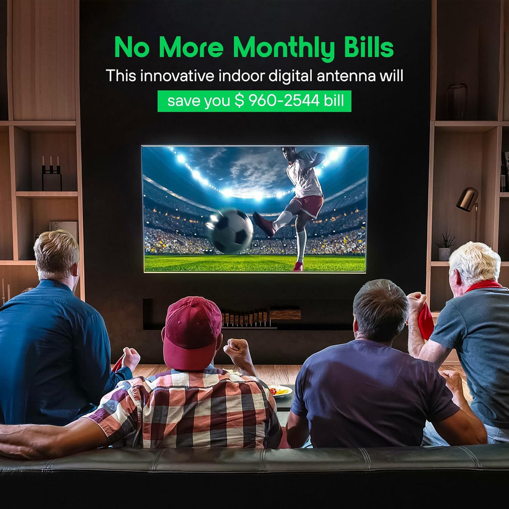 TV Antenna 8K 4K 1080p Digital HD Indoor with 10FT Coax Cable P5297