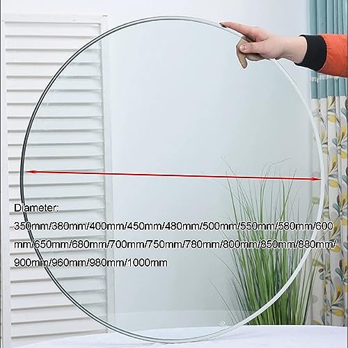 SAGIDAR Round Tempered Glass Table Top, Clear, 16-36 Inch I773034