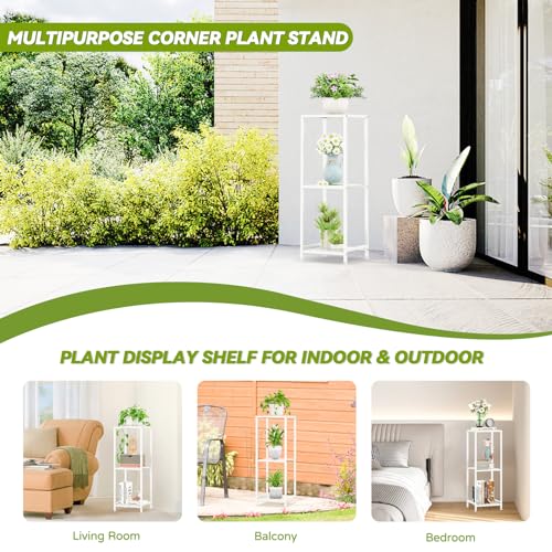 3 Tier Metal Plant Stand Indoor Outdoor, 32 Inch Black X285084