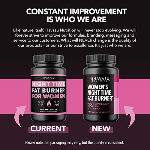 Night Time Fat Burner for Women with Vitamin D, 2 Month Supply M8185