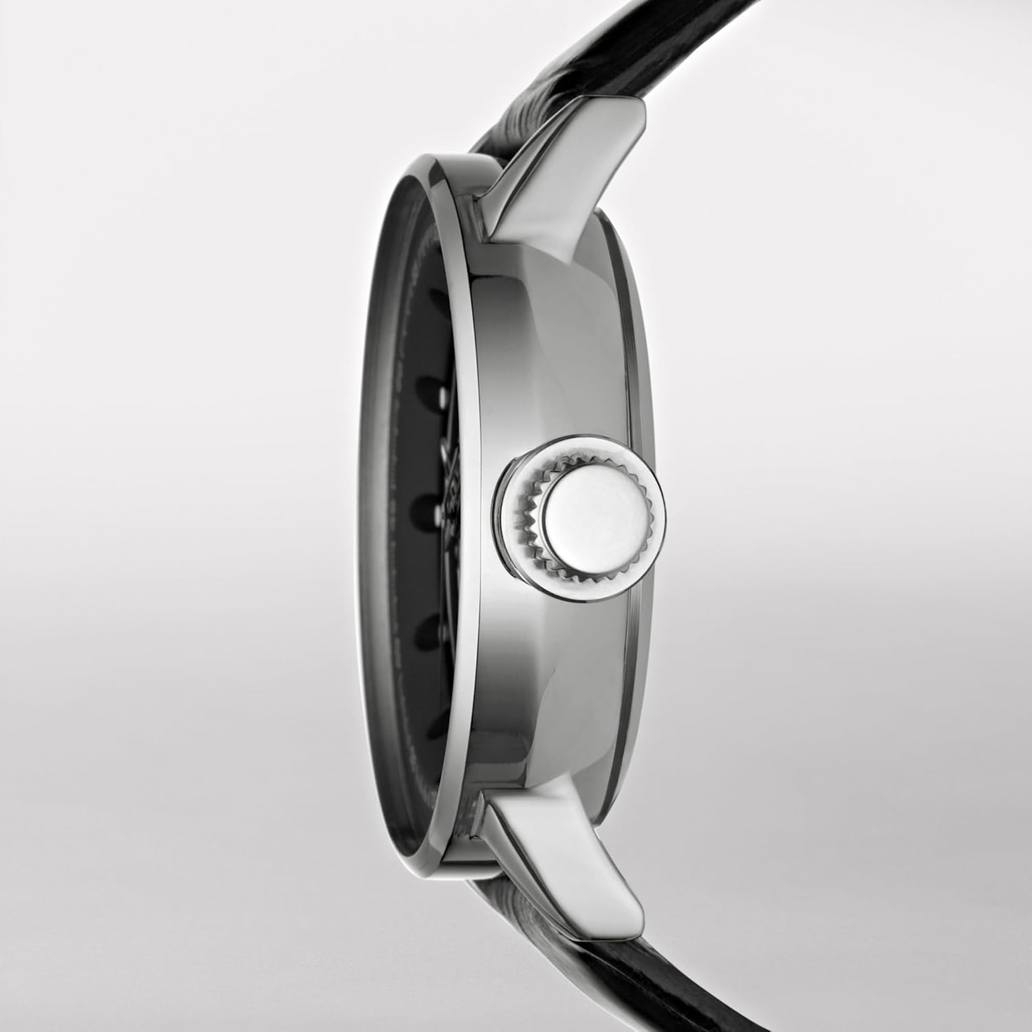 Relic by Fossil Men's Damon Automatic Watch with Silver Steel and Black Leather Band F965