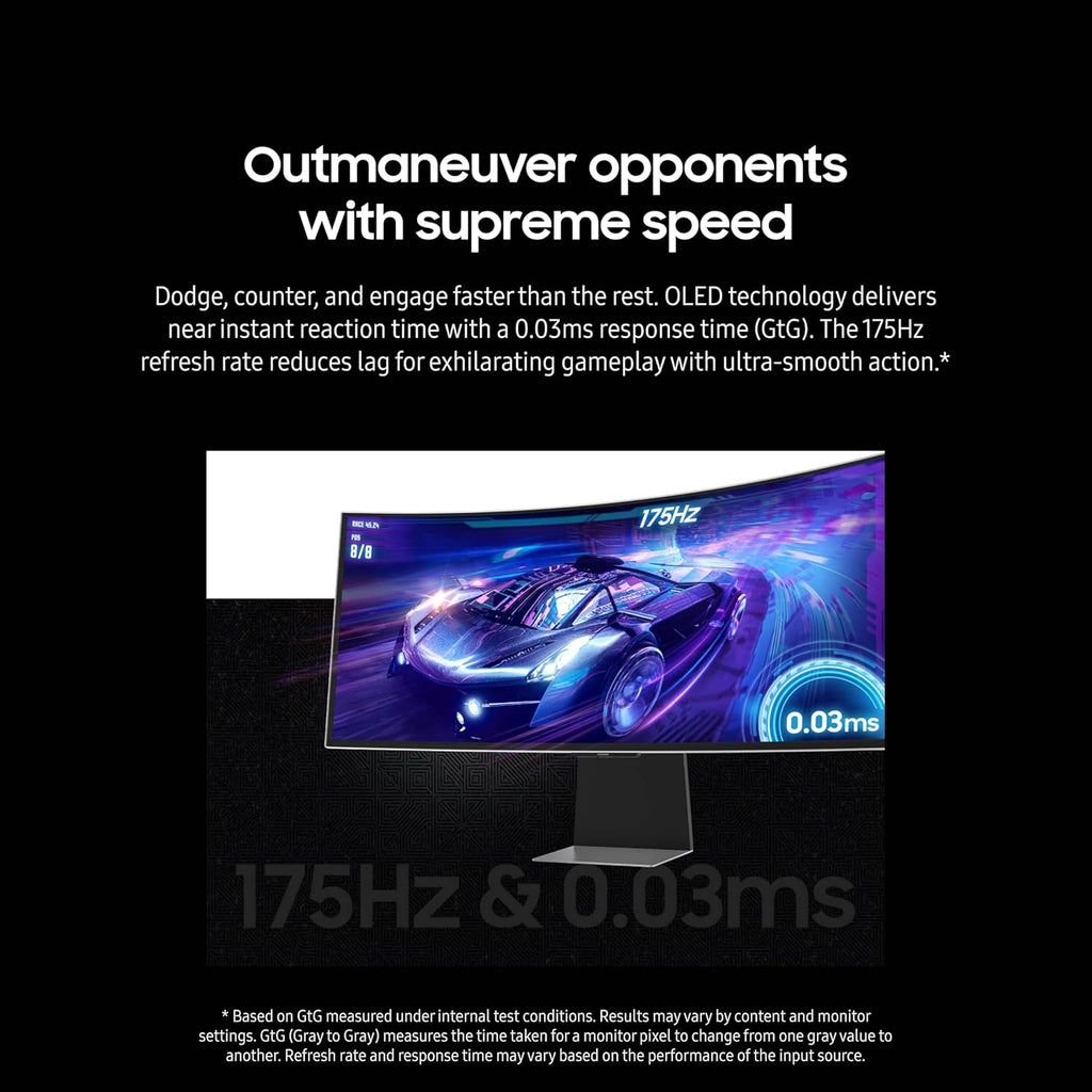 SAMSUNG 34" Odyssey G85SD QD-OLED Ultra WQHD Curved Gaming Monitor, 175Hz T1676