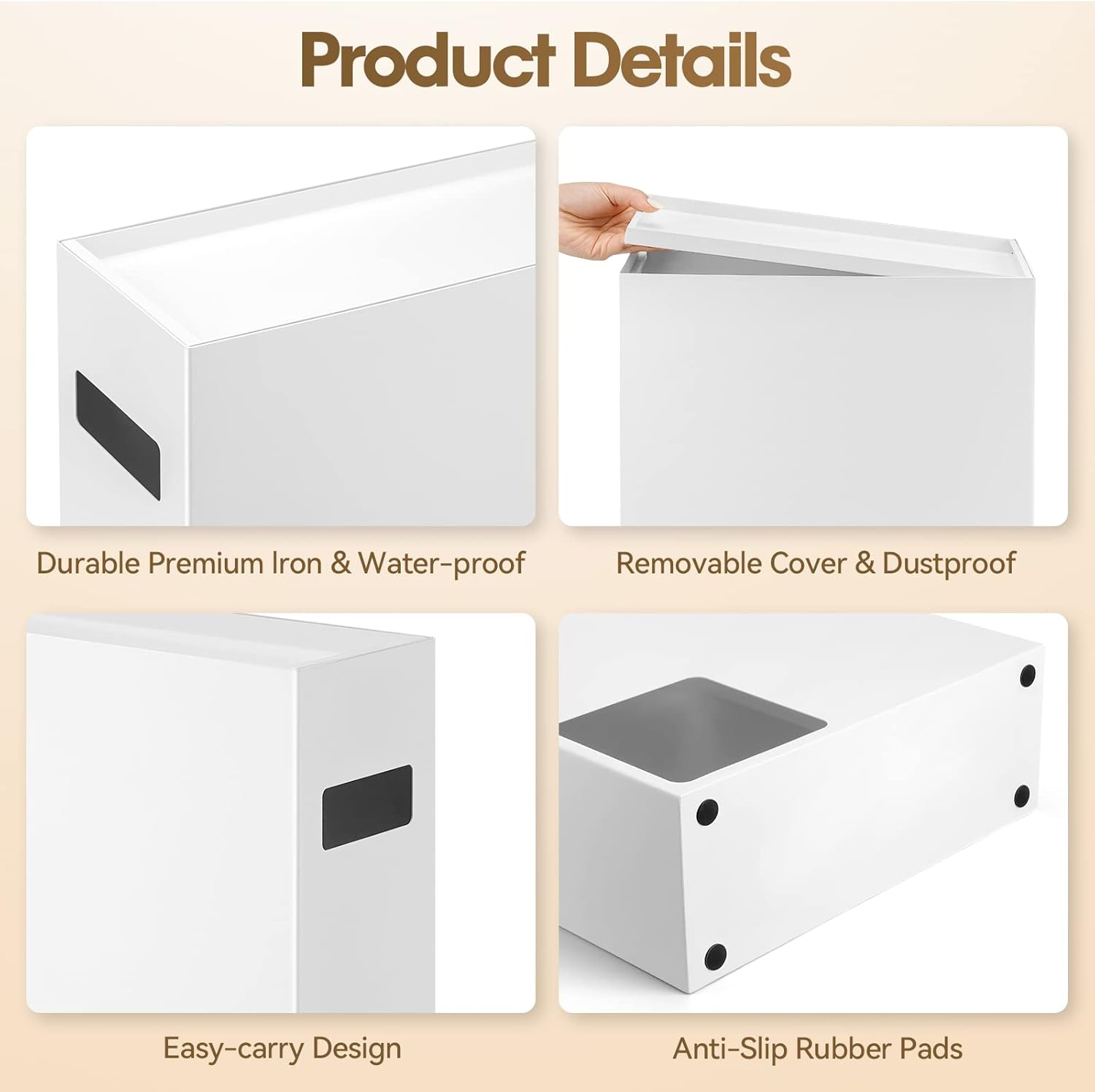 Toilet Paper Storage Organizer, 12 Rolls, White N589989