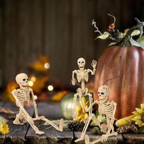 5.4 ft Posable Halloween Skeleton Decoration with Movable Joints L910930