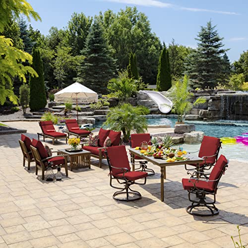 ARDEN Outdoor Dining Chair Cushion 20 x 20 in Weather-Proof Fade Resistant Sapphire Blue J523