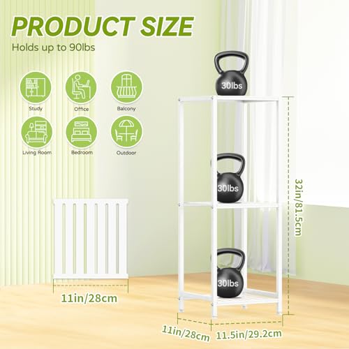 3 Tier Metal Plant Stand Indoor Outdoor, 32 Inch Black X285084