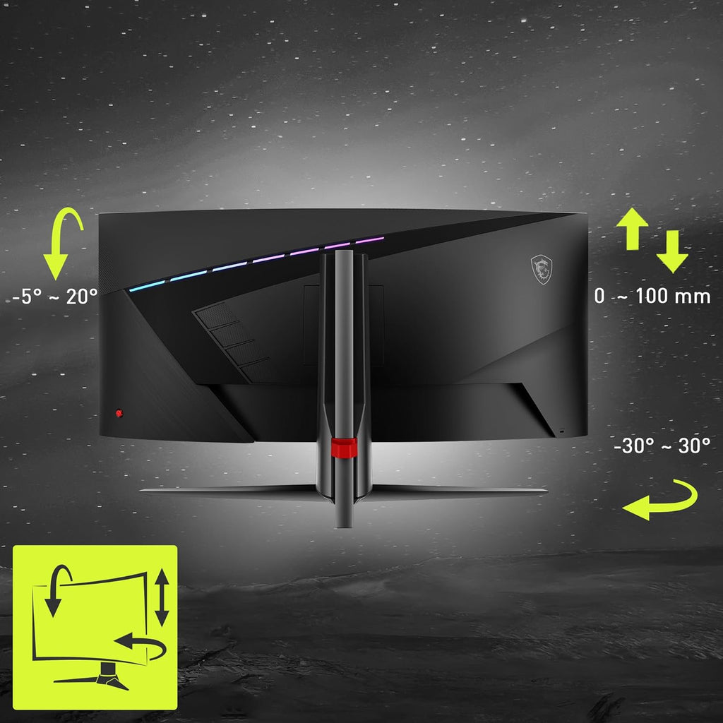 MSI MAG345CQR 34-inch UWQHD 180Hz Gaming Monitor, Black I989