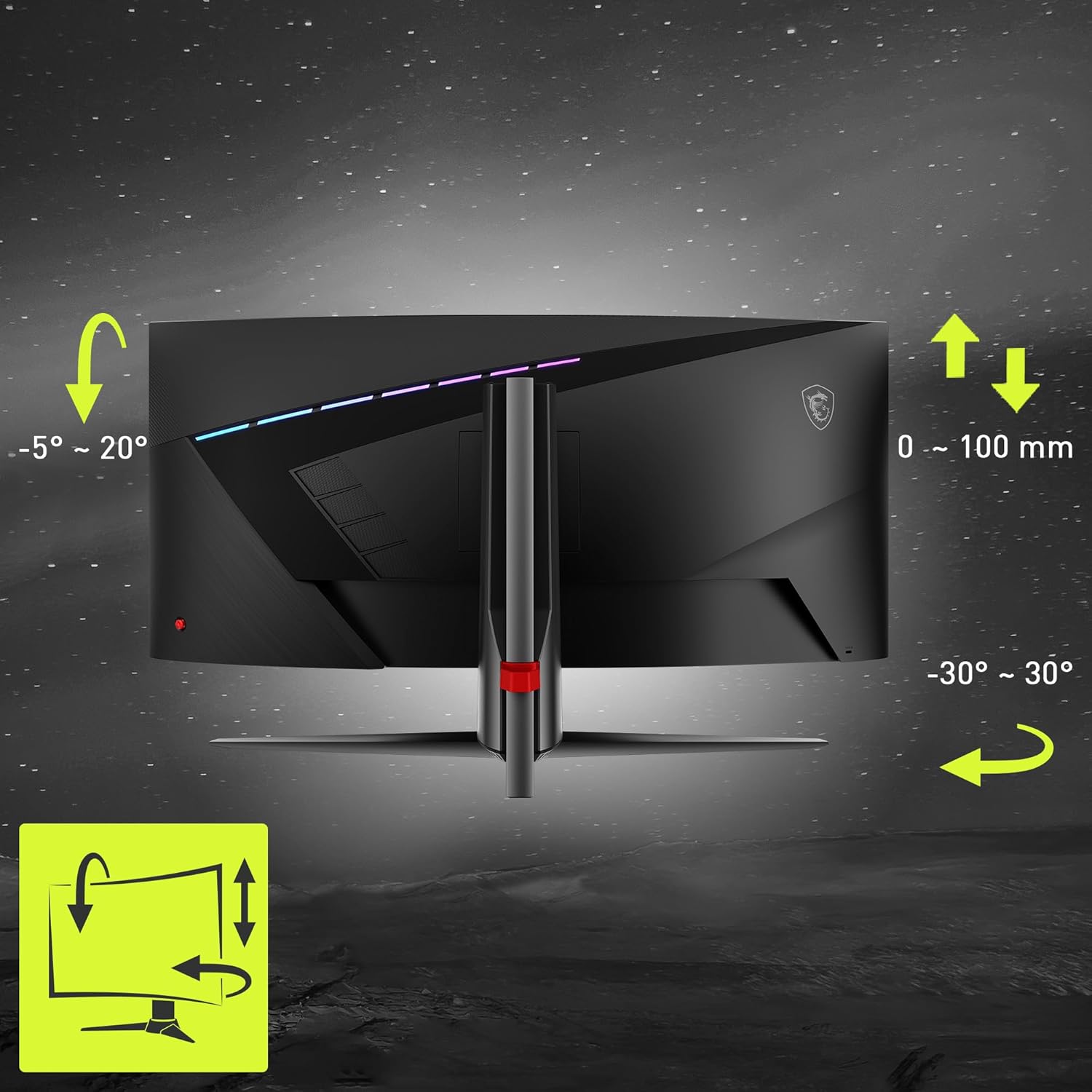 MSI MAG345CQR 34-inch UWQHD 180Hz Gaming Monitor, Black I989