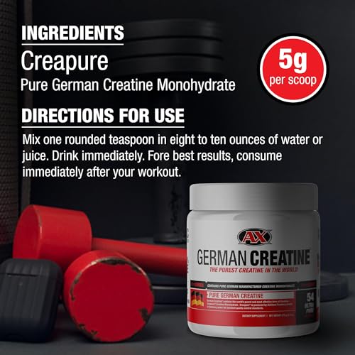 Pure Creapure Micronized Creatine Monohydrate Powder, 99.99% Purity, 270g I3650