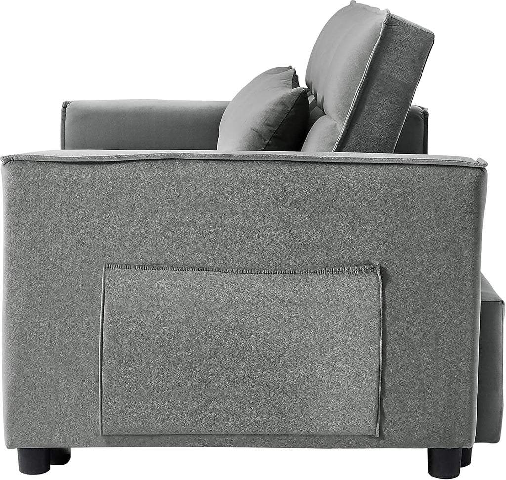 Eafurn Convertible Sleeper Sofa Bed with Adjustable Backrest, Grey E147724