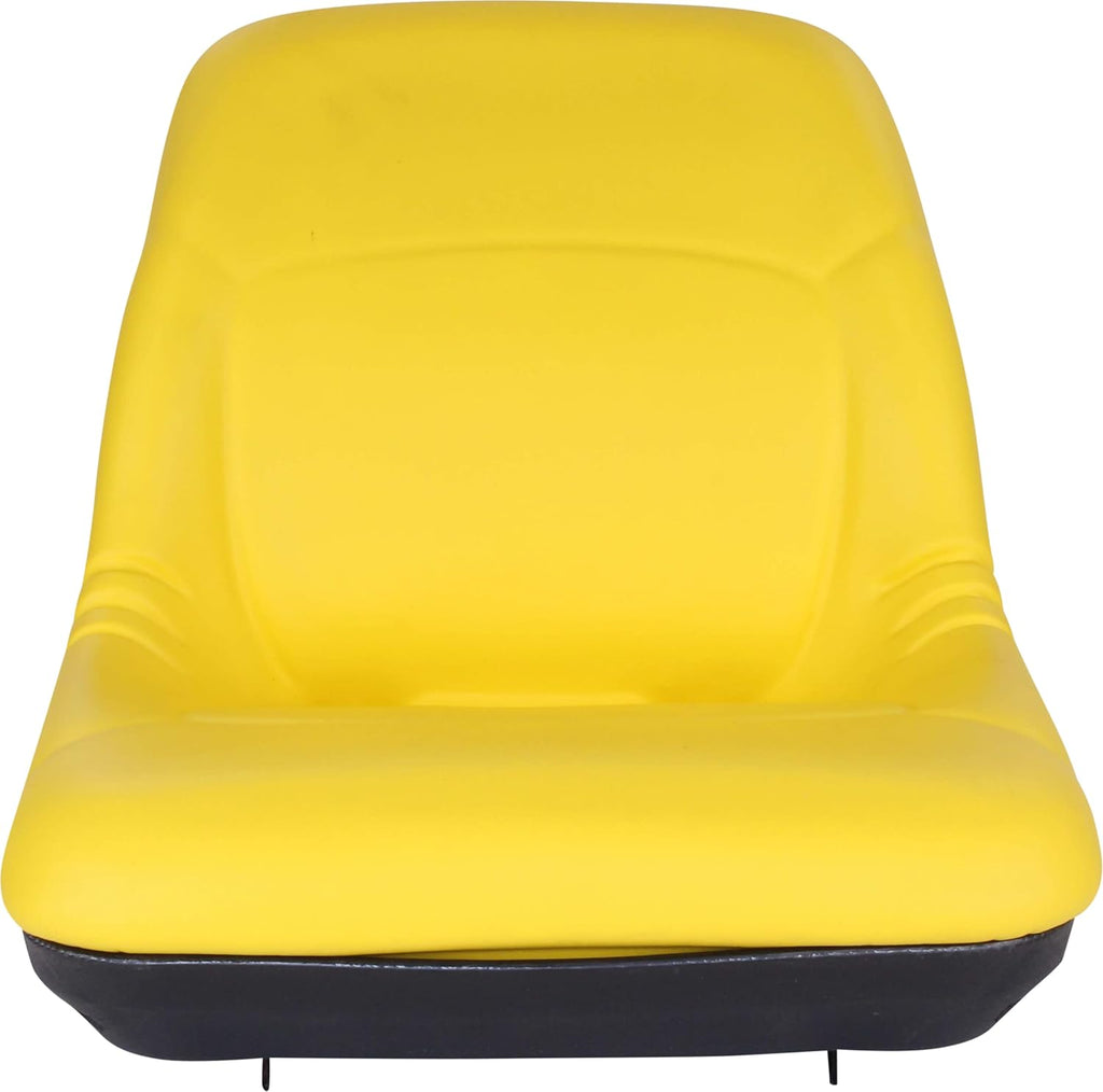 Zbox Riding Mower & Tractor Seat Mid/High Back Yellow Compatible with John Deere R523
