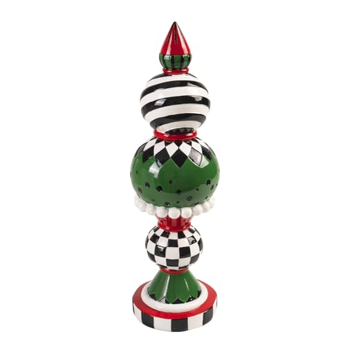 Black and White Checkered Snowman Christmas Decorations Indoor W584