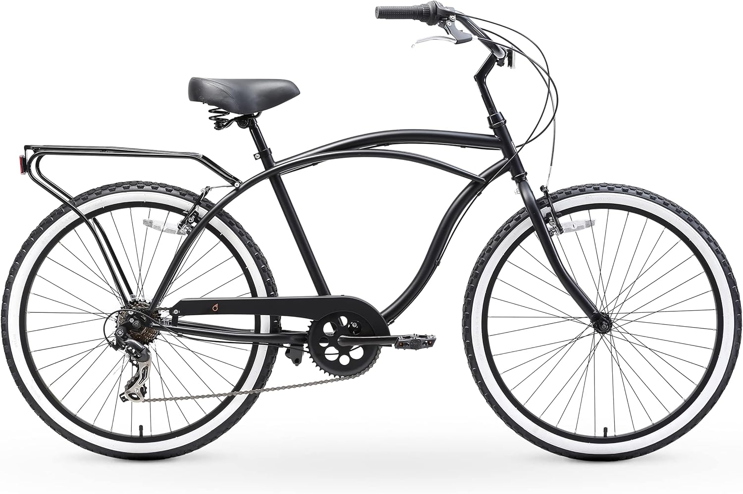 sixthreezero Around The Block 26" 7-Speed Beach Cruiser Bike with Rear Rack O874
