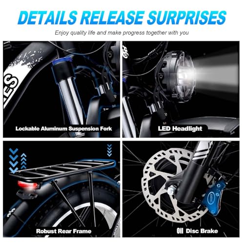 2000W Electric Bike Adults 48V 20AH Fat Tire Mountain E-Bike Z562729