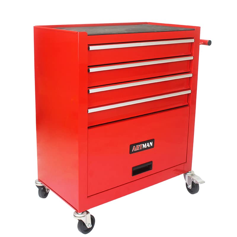 5-Drawer Rolling Tool Cart with Wheels, Black V51953