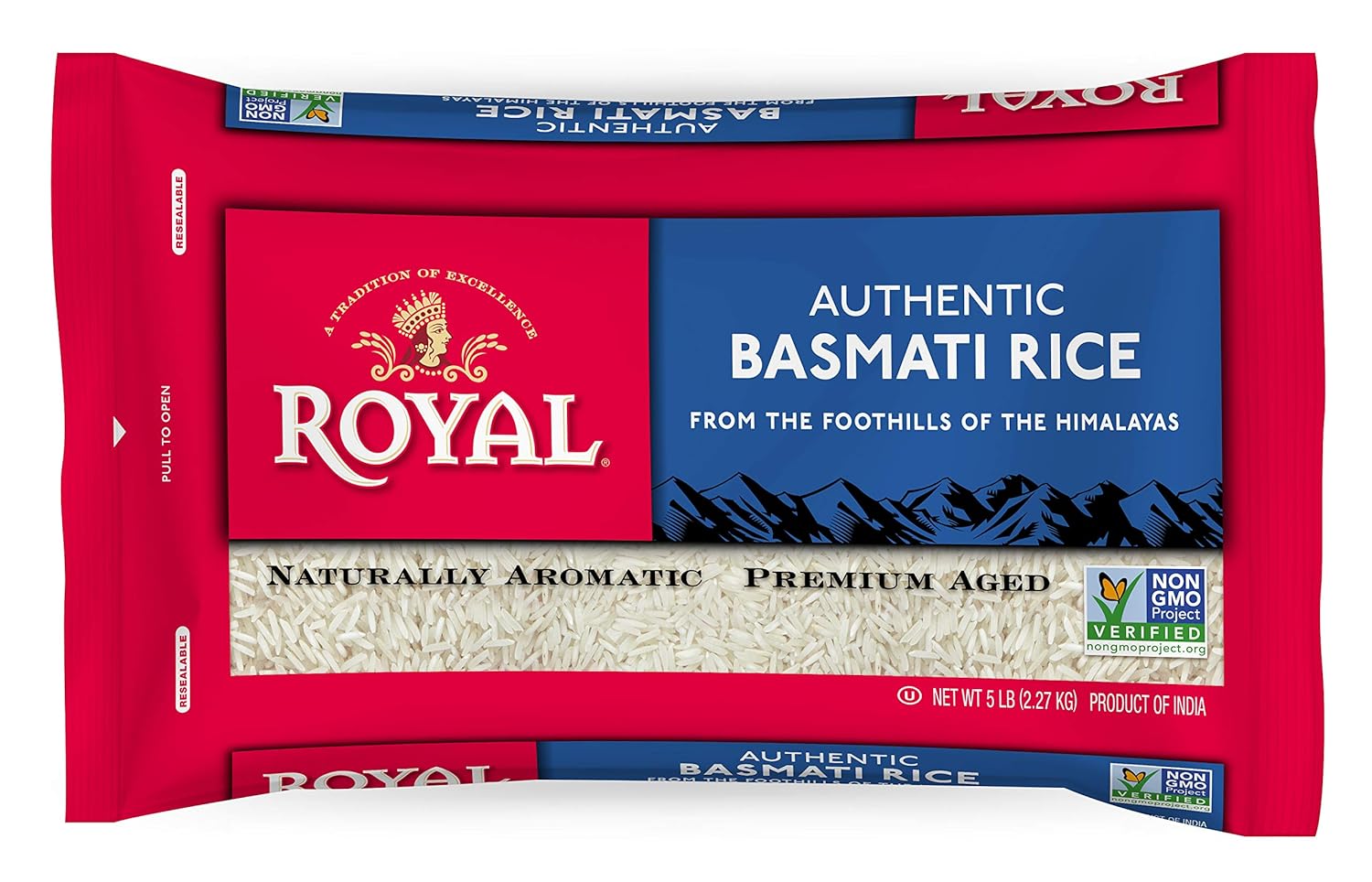 Royal White Basmati Rice, 5 Pound (2-Pack)