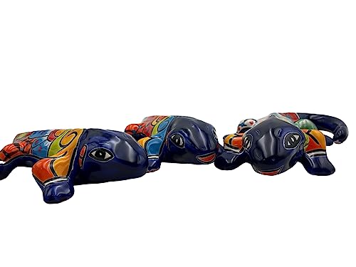 Talavera Pottery Iguana Wall Art Hand Painted Animal Sculpture U11347