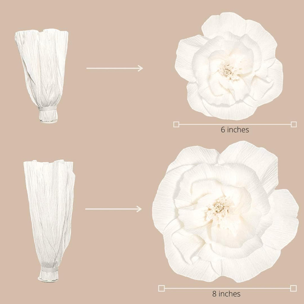 INNOBOUTIQUE Large 3D Paper Flower Wall Decor (6Pcs) X676357