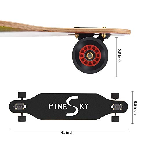 41 Inch Maple Longboard Skateboard Complete Cruiser with T-Tool N28123