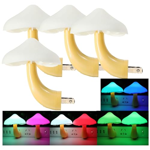 AUSAYE 4 Pack Plug in Mushroom LED Night Light for Bedroom R30736