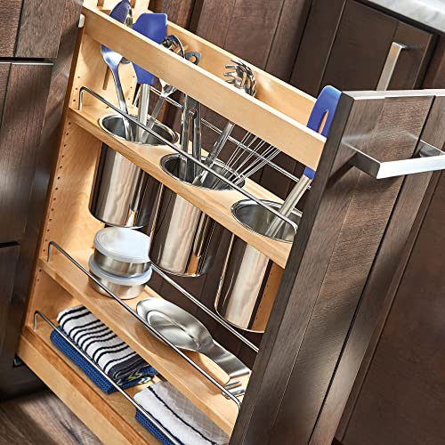 Rev-A-Shelf 5" Pull Out Storage Organizer for Base Kitchen Cabinets, Soft-Close I43756