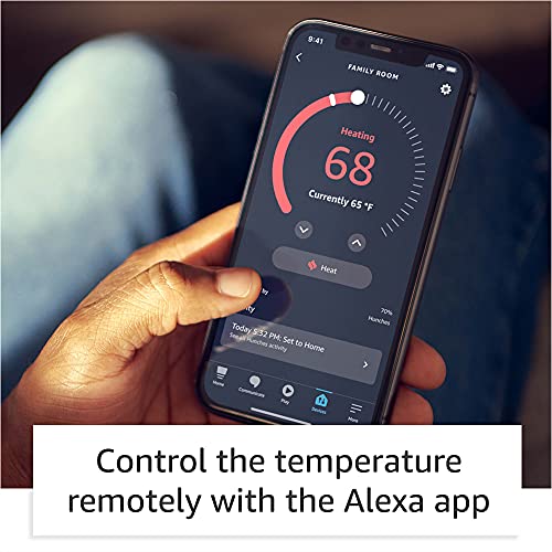 Amazon Smart Thermostat, ENERGY STAR certified, Works with Alexa R71334
