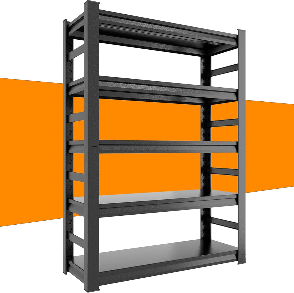 5 Tier Garage Shelving, Storage Shelves Heavy Duty Shelving, Adjustable Metal Shelf Rack and Shelf Units, Garage Shelving Heavy Duty Warehouse Industrial Shelving, 31.5" W X 15.7" D X 63" H