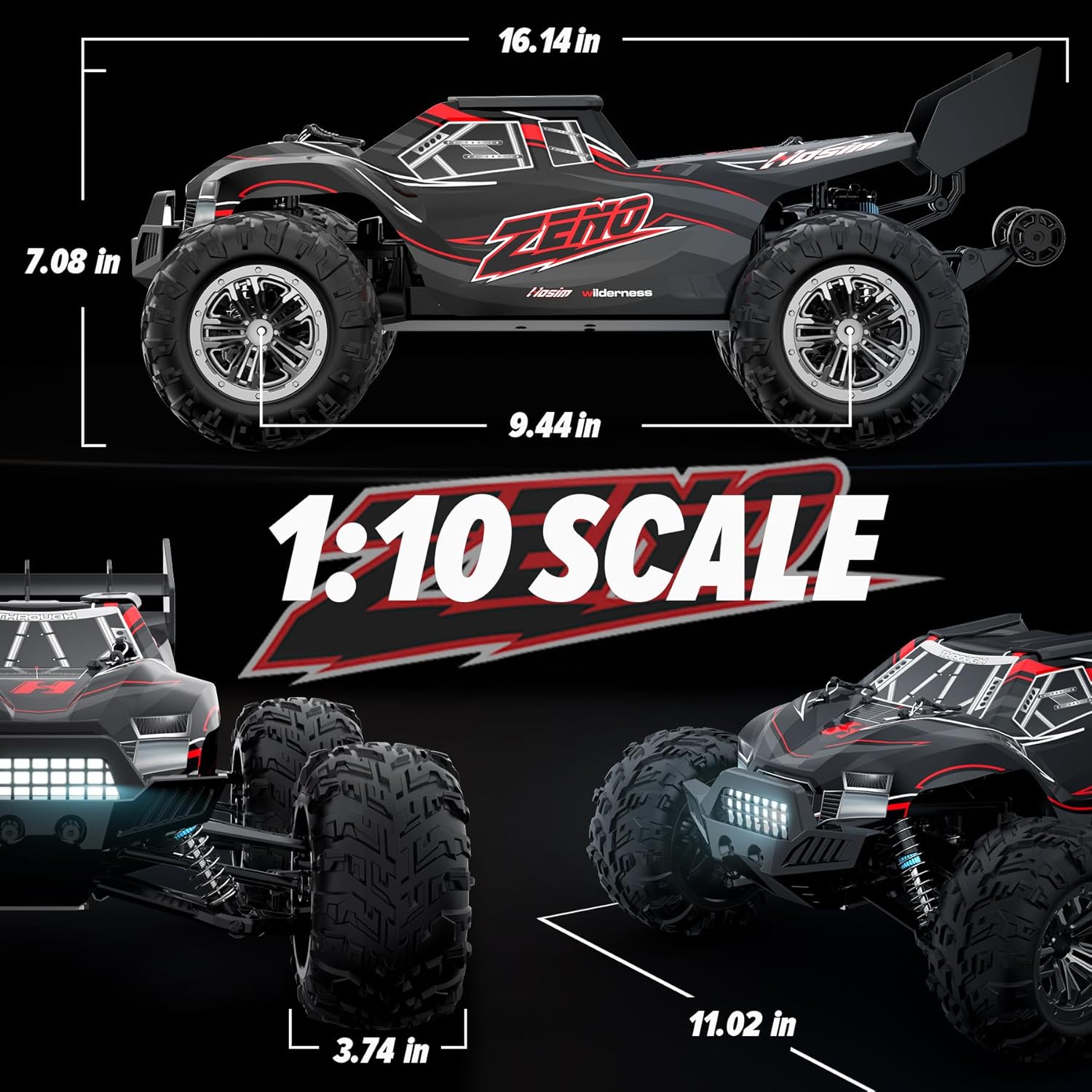 Hosim 1:8 RC Car for Adults 80+ KMH X377
