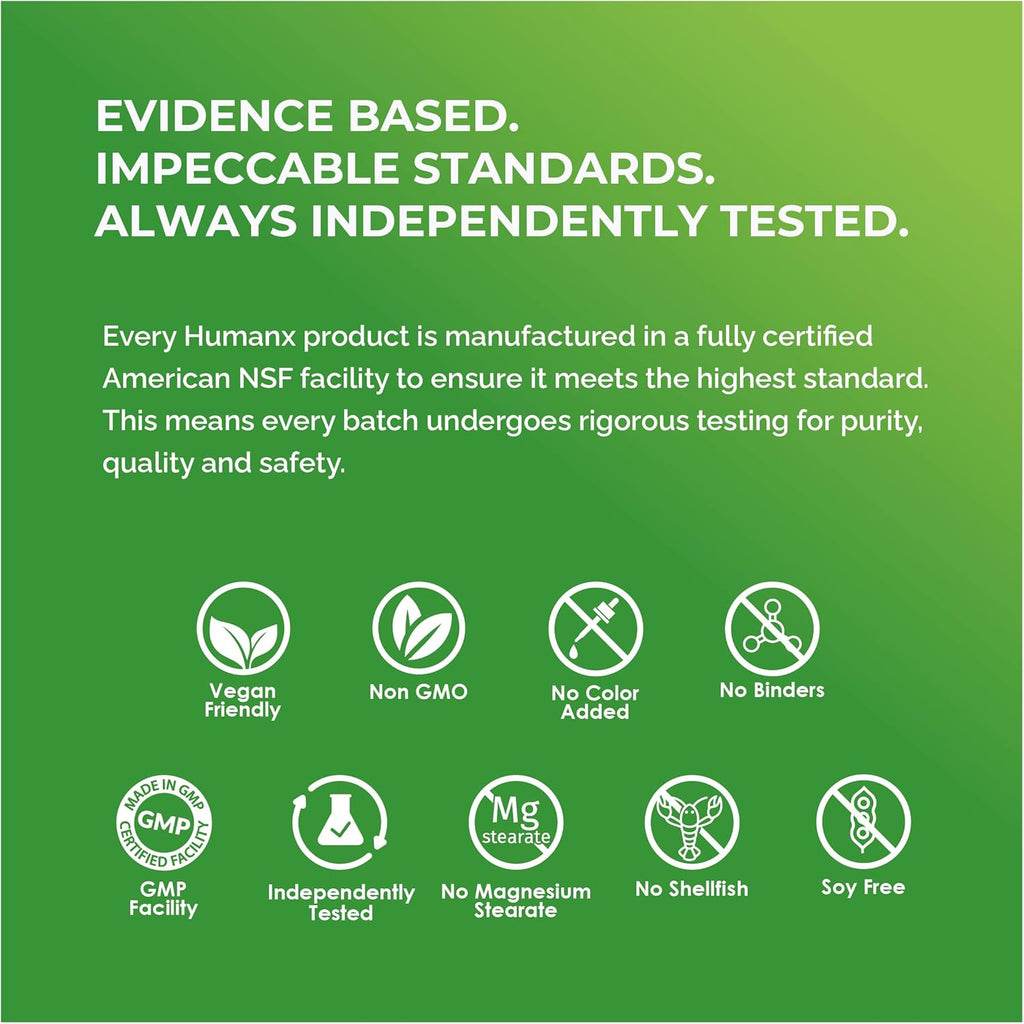 HUMANX Spermidine+ Capsules - Wheat Germ Extract & Zinc, Non-GMO E20879