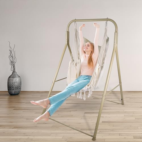 RedSwing Hammock Chair Stand with Hanging Chair, Heavy Duty Steel, Indoor Outdoor, 330 Lbs W499056