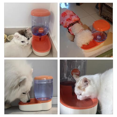 kathson Automatic Cat Water Dispenser 4L Gravity Dog Waterer Grey Y21018