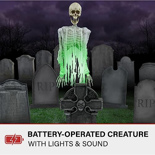 Haunted Hill Farm Soul Sucker Demon Reaper with Child by Tekky, Motion-Activated Halloween Animatronic Q202293