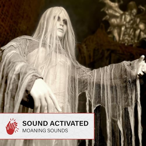 Haunted Hill Farm Soul Sucker Demon Reaper with Child by Tekky, Motion-Activated Halloween Animatronic Q202293