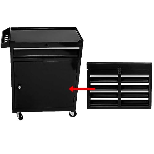 5-Drawer Rolling Tool Cart with Wheels, Black V51953