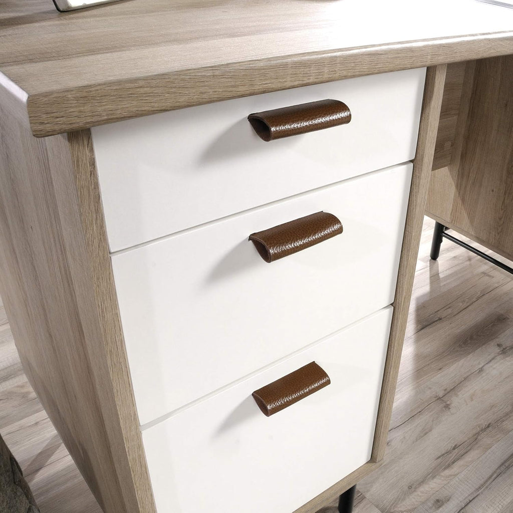 Sauder Anda Norr Executive Desk, Sky Oak Finish A914