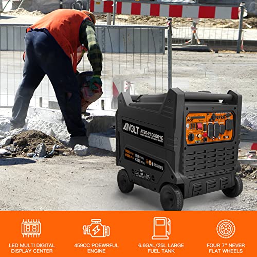 AIVOLT 8000W Dual Fuel Portable Inverter Generator, Gas Propane, Electric Start, RV Ready F63979