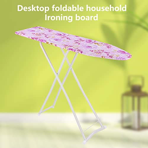 Full Size Ironing Board with Iron Rest, Height Adjustable, Folding Legs (White) V655034