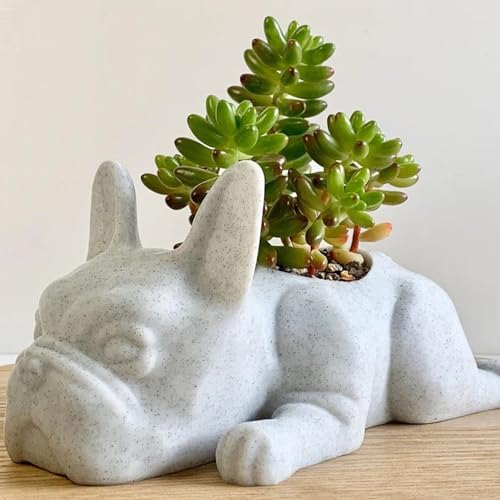 French Bulldog Succulent Planter Resin Dog Flower Pot D166054